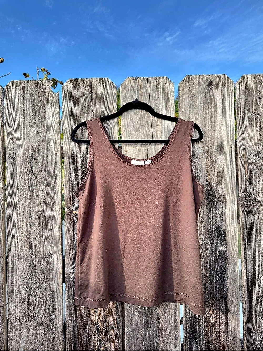 Vintage Chico's Sleeveless Tank Top in Brown Size 2 Like New Large/XL